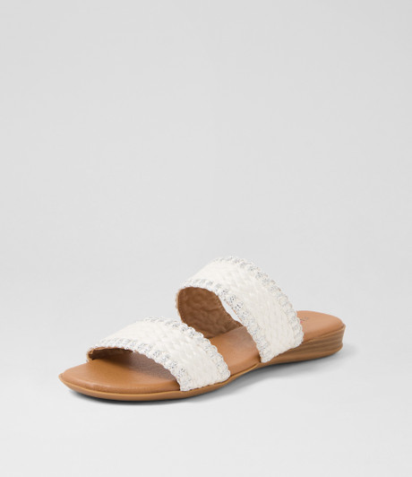Desalne Almond Synthetic Raffia Sandals
