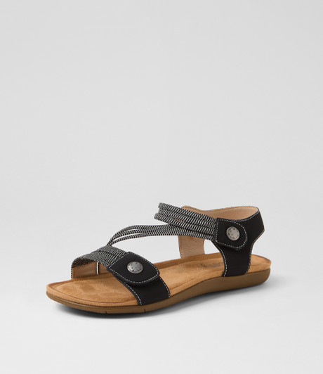 Faang Black Sandals