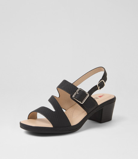 Berton Black Sandals