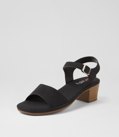 Roozie Black Natural Sandals