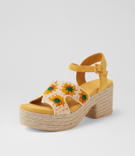 Daziko Buttercup Crochet Fabric Sandals