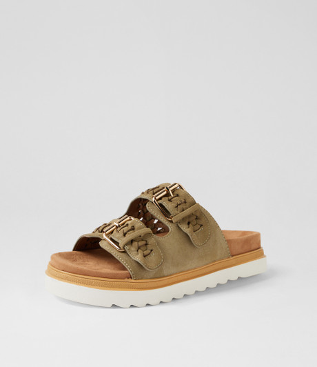 Herlom Khaki Nubuck Sandals