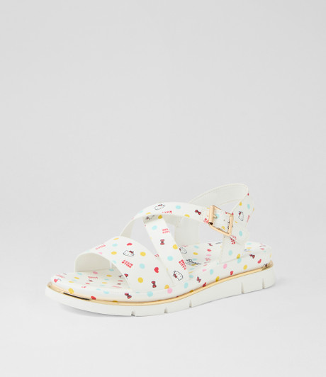 Hello Kitty Blossom White Multi Sandals