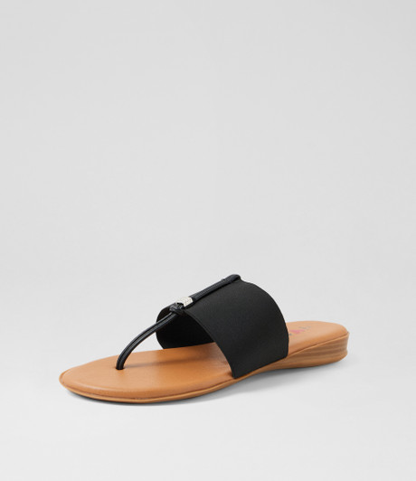 Declare Black Elastic Sandals
