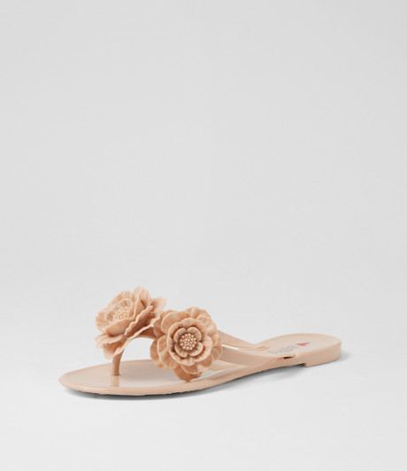 Primrosey Nude Jelly Sandals