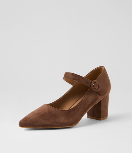 Tuchie Choc Microsuede Heels
