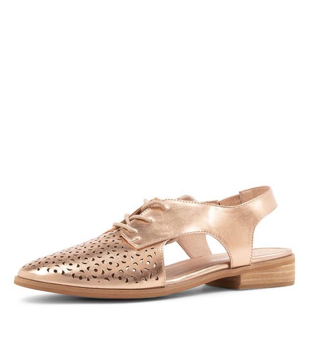 Qaimo Rose Gold Flat Shoes I Love Billy