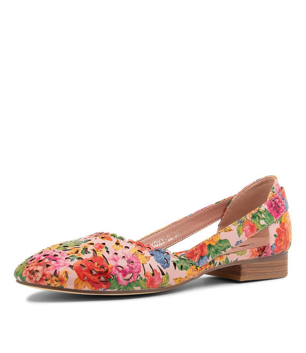Alkoxy Pink Floral Flat Shoes