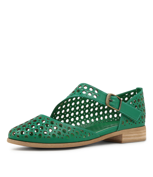 Qixen Green Flat Shoes