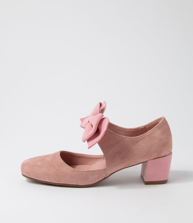 Halim Nude Pale Pink Microsuede Heels