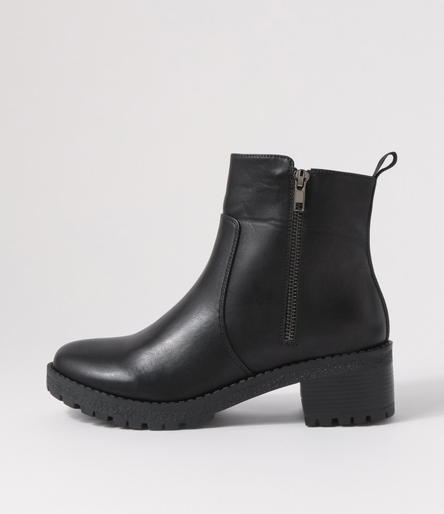 Rechie Black Ankle Boots
