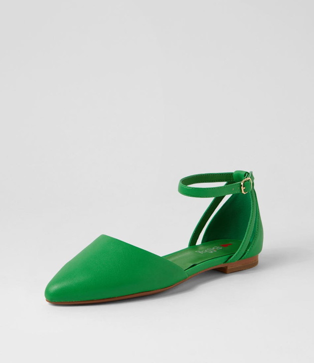 Grammi Green Flat Shoes