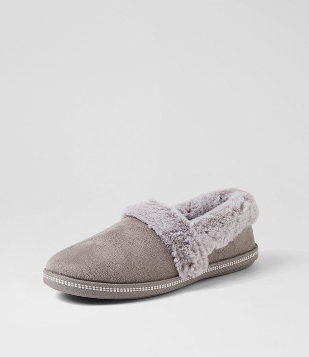 Slipon Grey Multi Flat Shoes