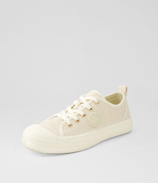 Dinwiddie Natural Tweed Fabric Sneakers