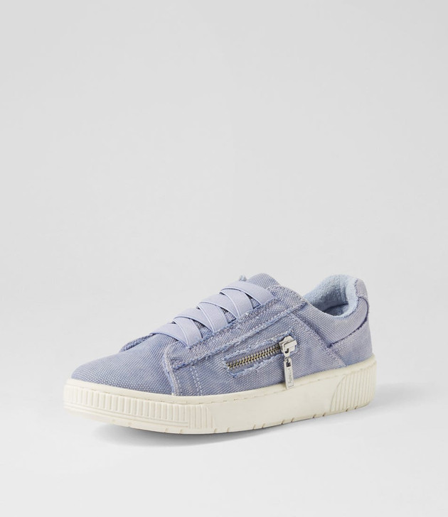 Ivanna Sky Blue Recycled Canvas Sneakers