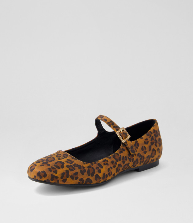 Shali Leopard Microsuede Flat Shoes