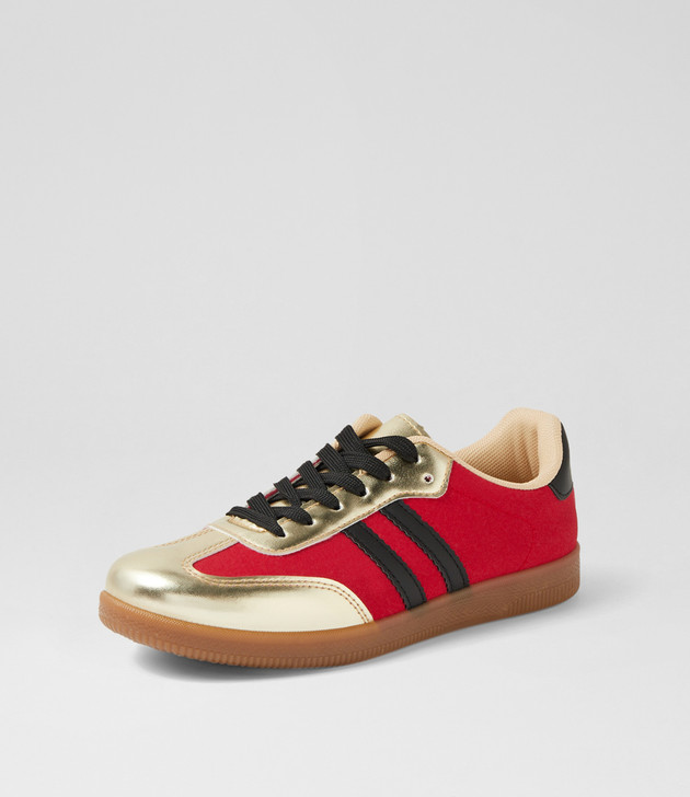Destine Gold Red Multi Sneakers