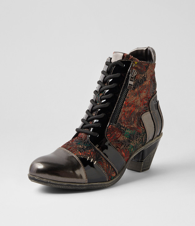 Zolika Antique Multi Lace Up Boots
