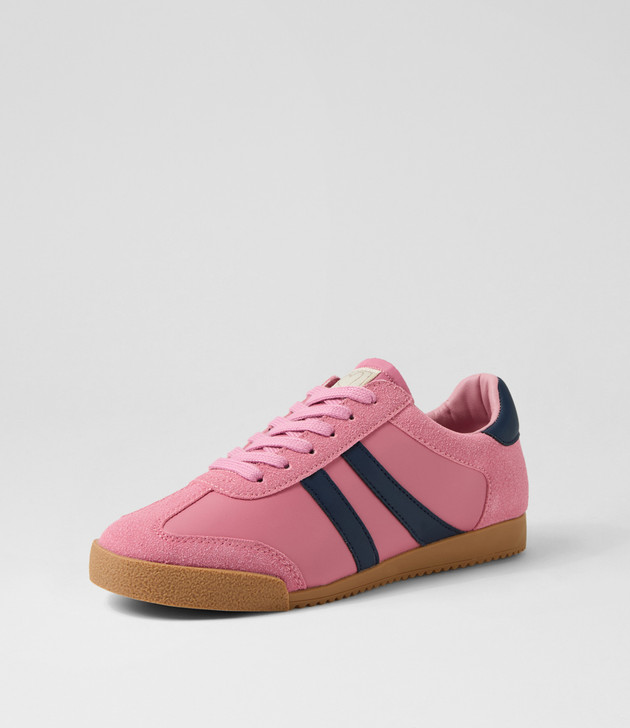 Evaporate Pink Navy Microsuede Sneakers