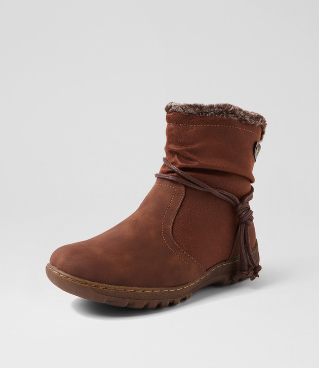 Duzzel Tan Multi Ankle Boots