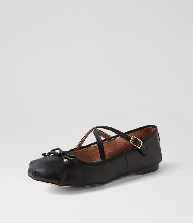 Sabine Black Flat Shoes