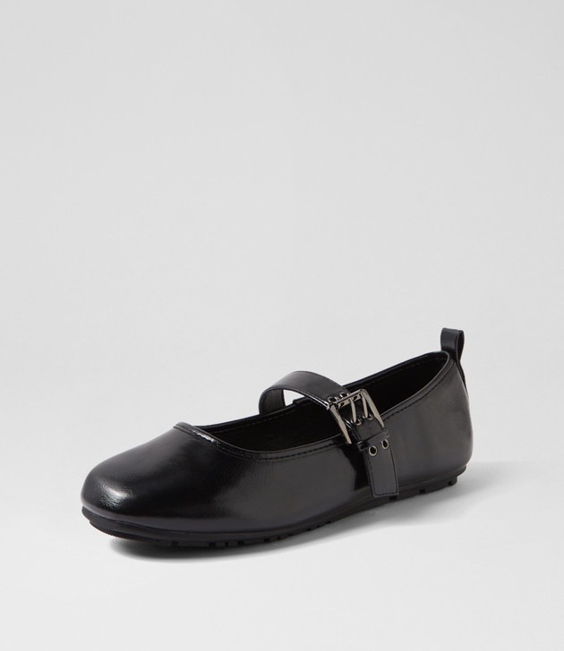 Skooch Black Flat Shoes