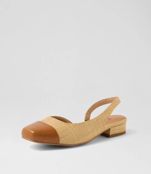 Bonsoon Tan Natural Synthetic Raffia Heels