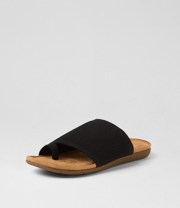 Fillow Black Fabric Sandals