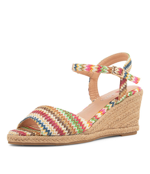 Fimari Pop Zigzag Syn Raffia Sandals - I Love Billy