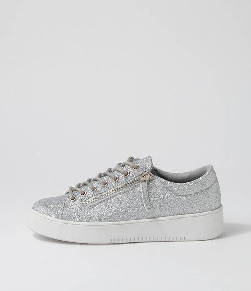 Liberace Silver Glitter Sneakers I Love Billy