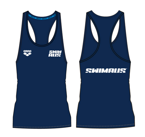 SwimAus Womens Singlet - Navy