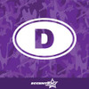 Oval D Vinyl Decal Sticker
