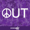 Peace Out Vinyl Decal Sticker