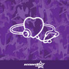 Stethoscope On Heart Vinyl Decal Sticker