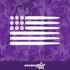 American Flag Bullets Vinyl Decal Sticker