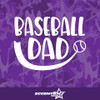 Baseball Dad Vinyl Decal Sticker