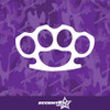 Brass Knuckles Vinyl Decal Sticker