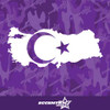 Map Of Turkey Flag Vinyl Decal Sticker