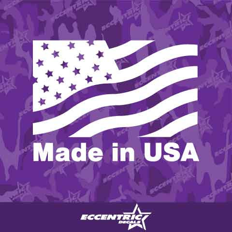 Made In USA Logo Vinyl Decal Sticker