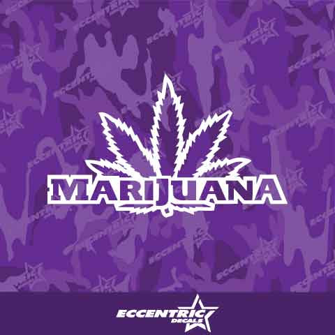 Marijuana Pot Leaf Vinyl Decal Sticker