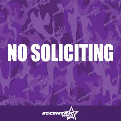 No Soliciting Vinyl Decal Sticker