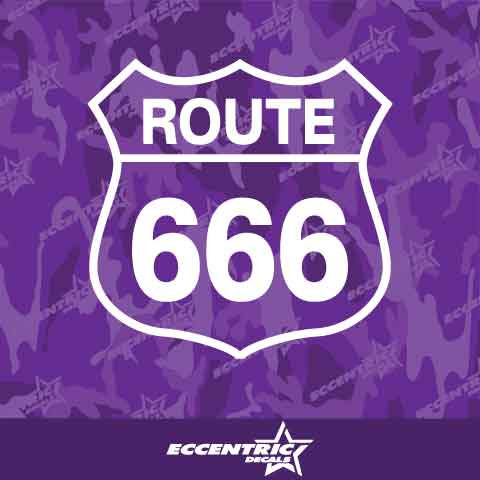 Route 666 Vinyl Decal Sticker