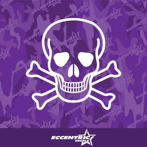 Skull And Crossbones V2 Vinyl Decal Sticker