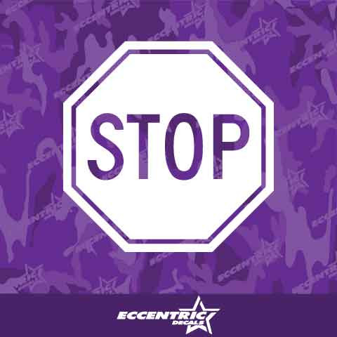 Stop Sign Vinyl Decal Sticker