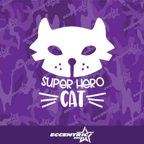 Super Hero Cat Vinyl Decal Sticker