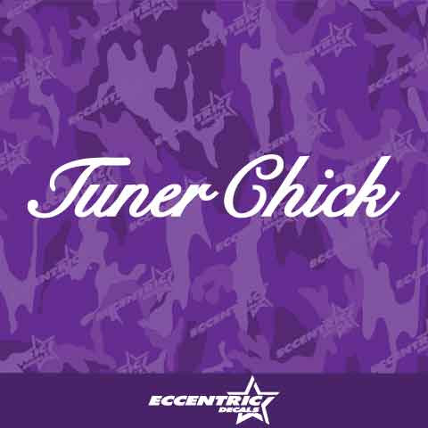 Tuner Chick Vinyl Decal Sticker