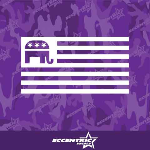 US Republican Party Flag Vinyl Decal Sticker