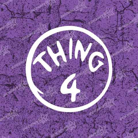Dr Seuss Thing 4 Vinyl Decal Sticker
