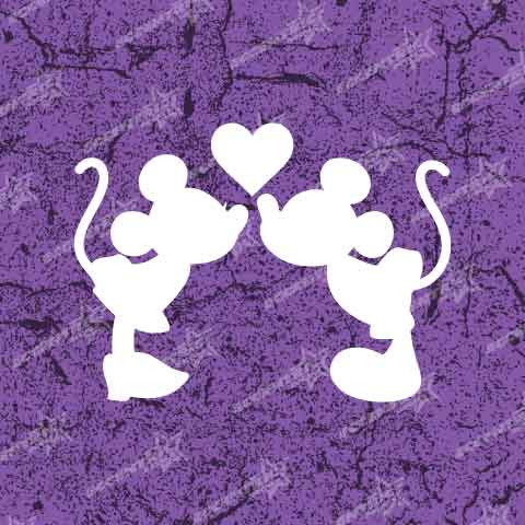 Mickey and Minnie Love Vinyl Decal Sticker