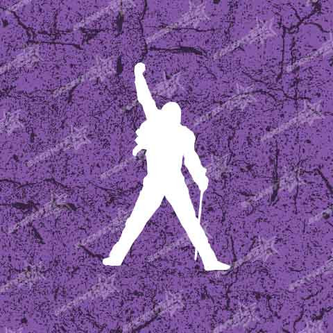 Freddie Mercury Silhouette Vinyl Decal Sticker